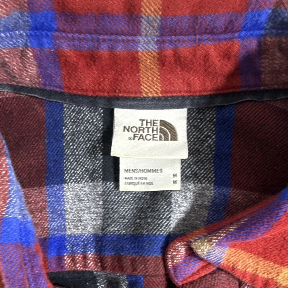 The North Face Arroyo Mens M Flannel Cotton Plaid Long Sleeve Button-Up NF0A5G2Q